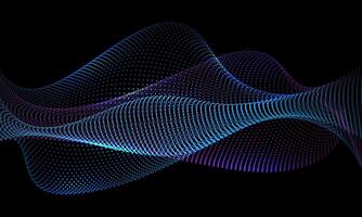 Abstract technology blue purple dots curve data on black design modern futuristic creative background vector