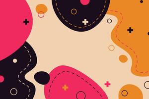Fluid shape with circle background. vector
