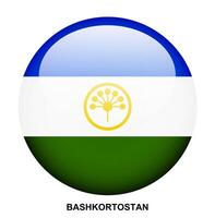 BASHKORTOSTAN flag button on white background vector