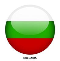 BULGARIA flag button on white background vector