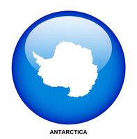 ANTARCTICA flag button on white background vector