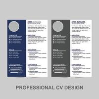 Professional CV Design vector