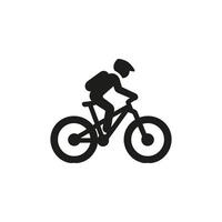 Mountain bike silhouette logo illustration vector