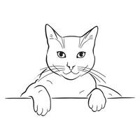 a cat head with tribal design on it vector
