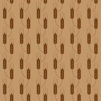 Seamless pattern with wheat vector