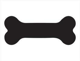Dog bone silhouette on white background vector