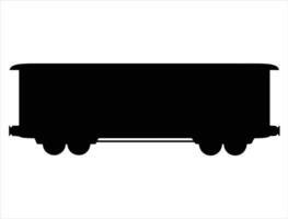 Boxcar silhouette on white background vector