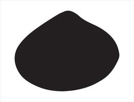 Clam shell silhouette on white background vector