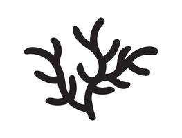 Coral silhouette on white background vector