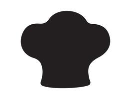 Chef hat silhouette on white background vector