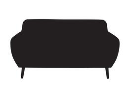 Couch silhouette on white background vector