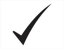 Check mark silhouette on white background vector
