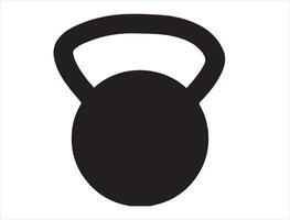 Dumbbell silhouette on white background vector
