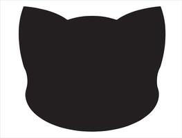 Cat head silhouette on white background vector