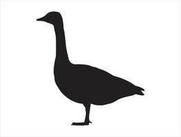 Canada goose silhouette on white background vector