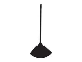 Broom silhouette on white background vector