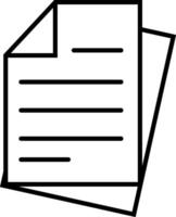 Document file icon Outline flat sign Sketch paper clipart vector