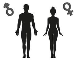 Distinguishing genders or to present unisex concepts. vector