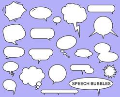 Bubbles for comics. Various bubbles for communication. Set of word bubbles. vector