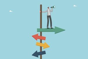 Man stands on pointer vector