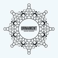 Flat decorative ornament frame background vector
