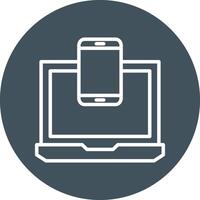 Responsive Line Circle Icon vector