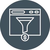 Conversion Line Circle Icon vector