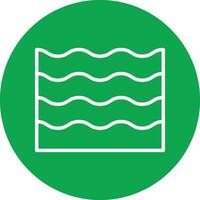 Wave Line Circle Icon vector