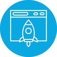 Boost Line Circle Icon vector