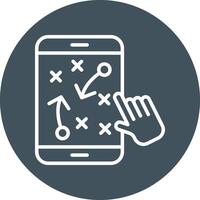 Algorithm Update Line Circle Icon vector