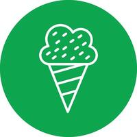 Icecream Line Circle Icon vector