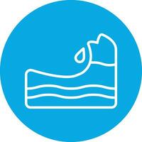 Ocean Line Circle Icon vector