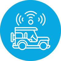 Autonomous Line Circle Icon vector
