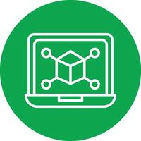 Simulation Line Circle Icon vector