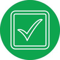 Checkmark Line Circle Icon vector