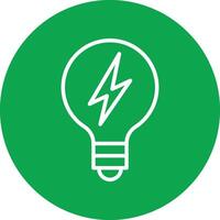 Renewable Energy Line Circle Icon vector
