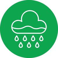 Raindrop Line Circle Icon vector