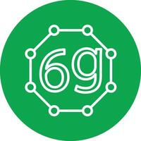 6g Line Circle Icon vector