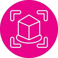 Augmented Reality Line Circle Icon vector