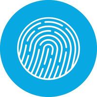 Biometrics Line Circle Icon vector