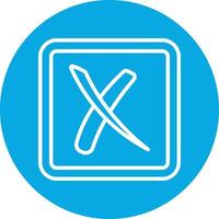 Cross Line Circle Icon vector