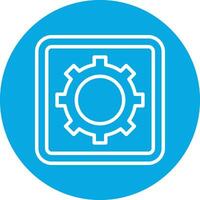 Settings Line Circle Icon vector