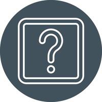 Question Mark Line Circle Icon vector
