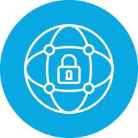 Cyberspace Line Circle Icon vector