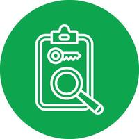 Keyword Line Circle Icon vector