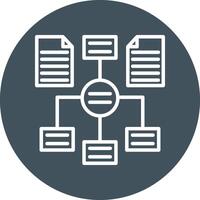 Algorithm Line Circle Icon vector