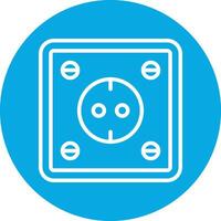 Socket Line Circle Icon vector