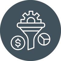Conversion Optimization Line Circle Icon vector