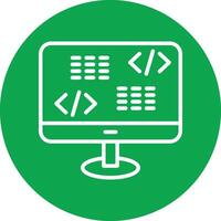 Web Development Line Circle Icon vector