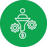 Conversion Rate Line Circle Icon vector